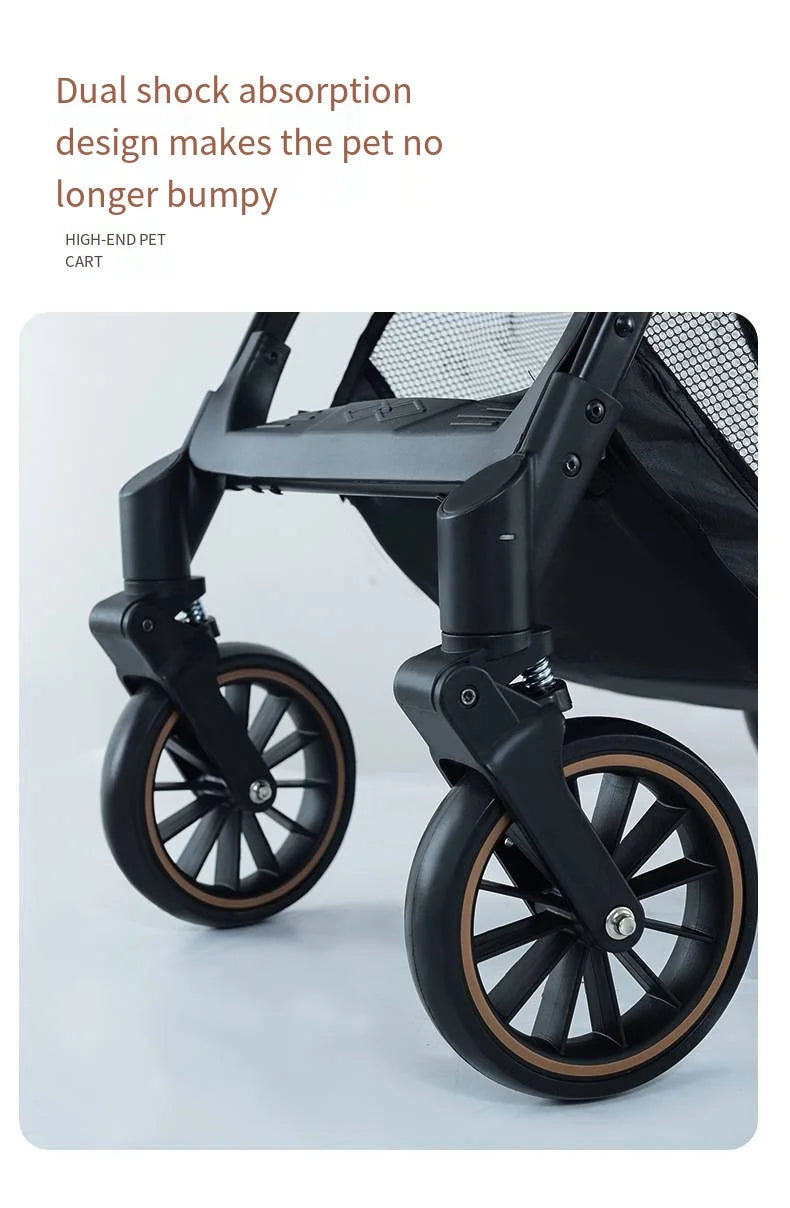2025 Pet Stroller for Dogs and Cats Going Out, Detachable and Foldable, Lightweight Small Cart for Walking Dogs and Walking Cats