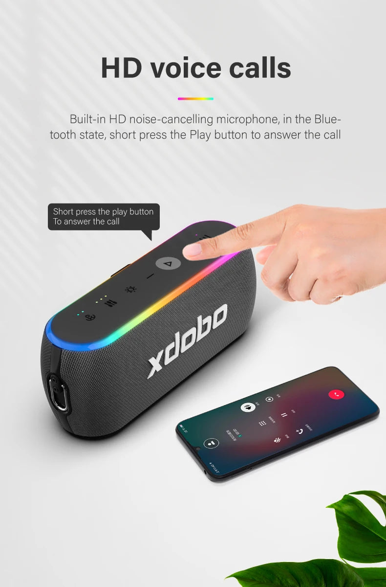 60W XDOBO X8 III Bluetooth Speaker Wireless Subwoofer IPX7 6600mAh Dual Bass Power Bank Outdoor Loudspeaker For Smart Phone TV