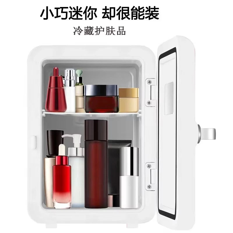 Mini Refrigerator for Cosmetics, Holds 4L Portable Fridge Cooler for Skincare,Cars, Offices,Dormitories Makeup Cooler