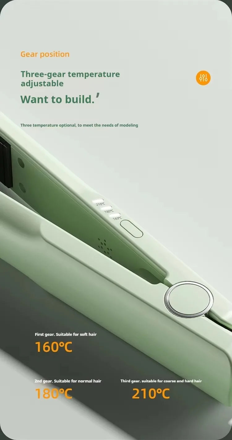 J1 Electric Hair Iron Quick Heating Curling Iron For Wavy Hairstyle Iron Hair Styling Curler Straightener For Home School Travel