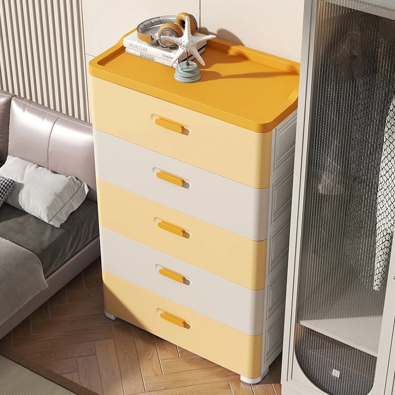 Thickened Drawer Storage Cabinet, Multi-Layer PP Organizer, Silent-Wheel Bedside Cabinet, Modern Large-Capacity Home Storage Box