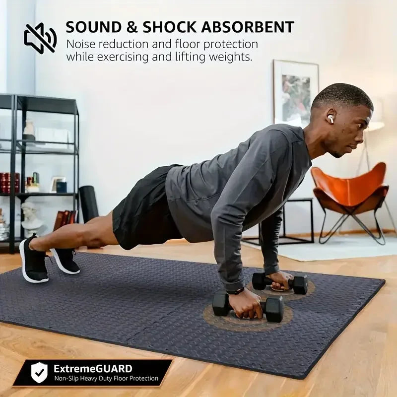 4-20PCS Home Gym Stitched Activity Mat EVA Foam BPA Free Waterproof Floor Mats Non-slip Quiet Kids Activity Play Mats Home Decor