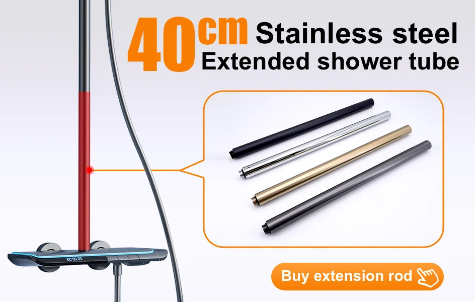 VGX Gold Shower System Set Bathroom Shower Faucet Set 3-way Rainfall Shower Set Shower Mixer Crane with Hand Shower Set White