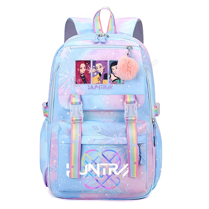 KPop Demon Hunters Backpack High-capacity Kids Knapsacks Movie Music Girl School Schoolbags Cartoon Anime Student Rucksack