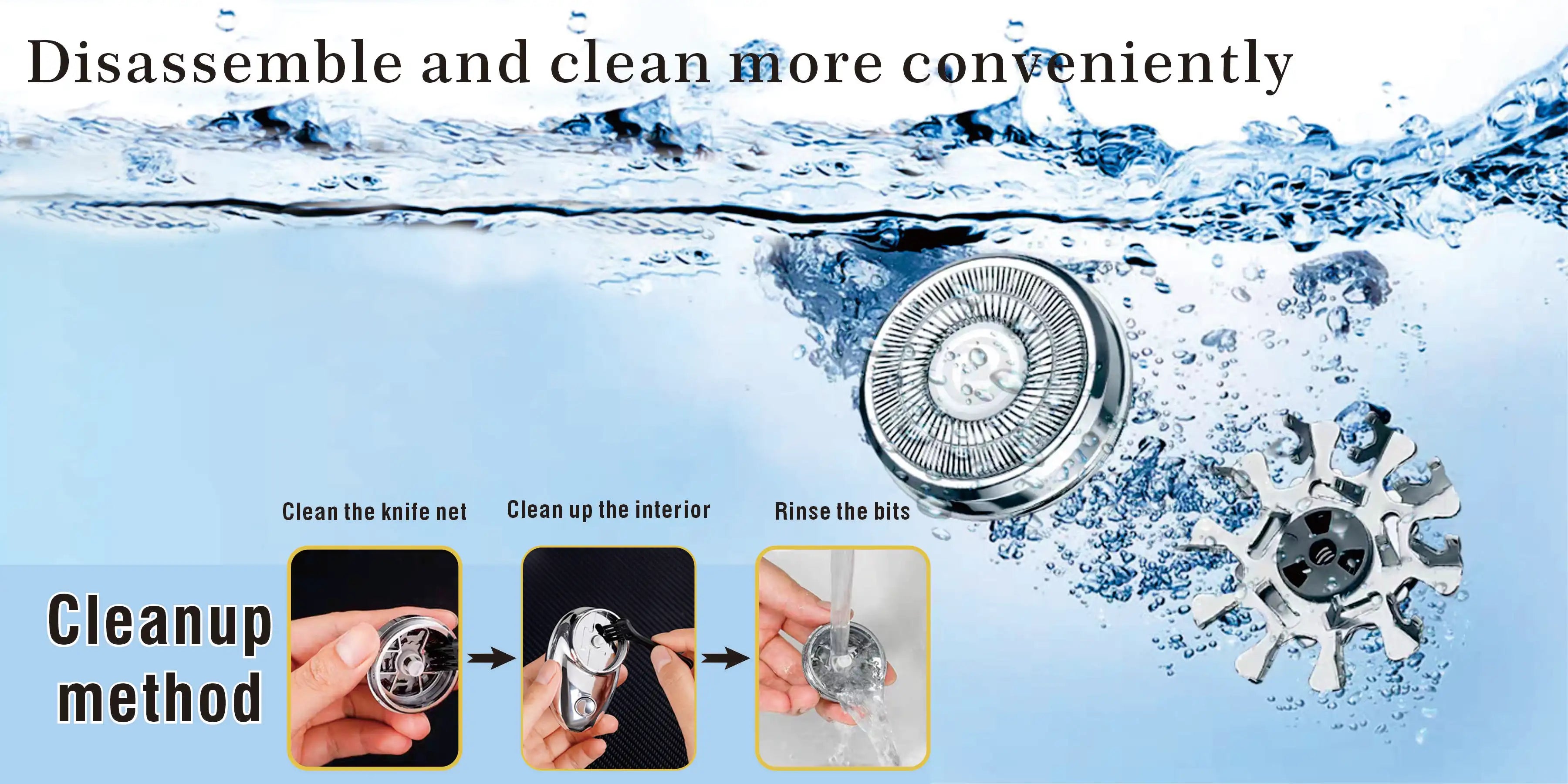 Mini electric shaver, portable powerful storm shaver, USB charging, intelligent battery display, lightweight shaver