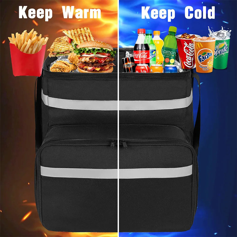 56L Thermal Backpack Waterproof Thickened Cooler Bag Thermal Food Bag Refrigerator Box Fresh Keeping Food Delivery Backpack