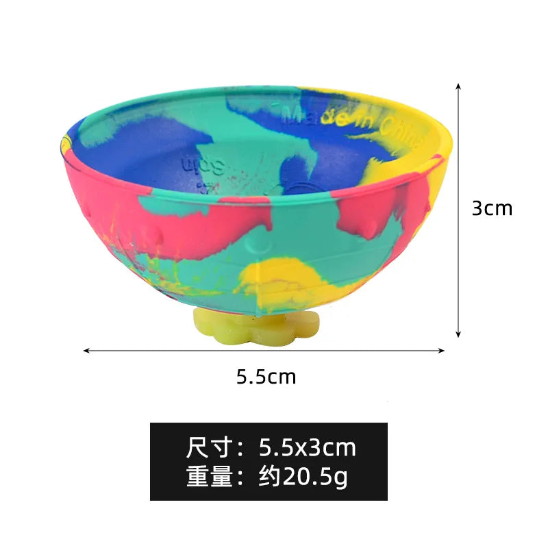 Half Side Bouncing Ball Cloud Buckle With Light Camo Bouncing Bowl Creative Children's Relief Toy