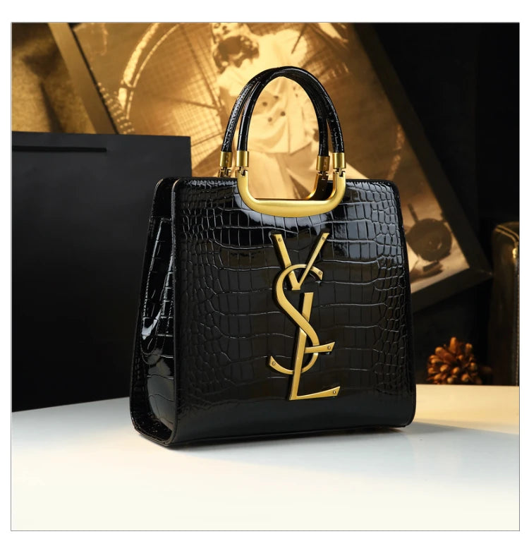 High-grade light luxury handbag 2024 new autumn and winter fashion Tote bag women's crocodile print single shoulder crossbodybag