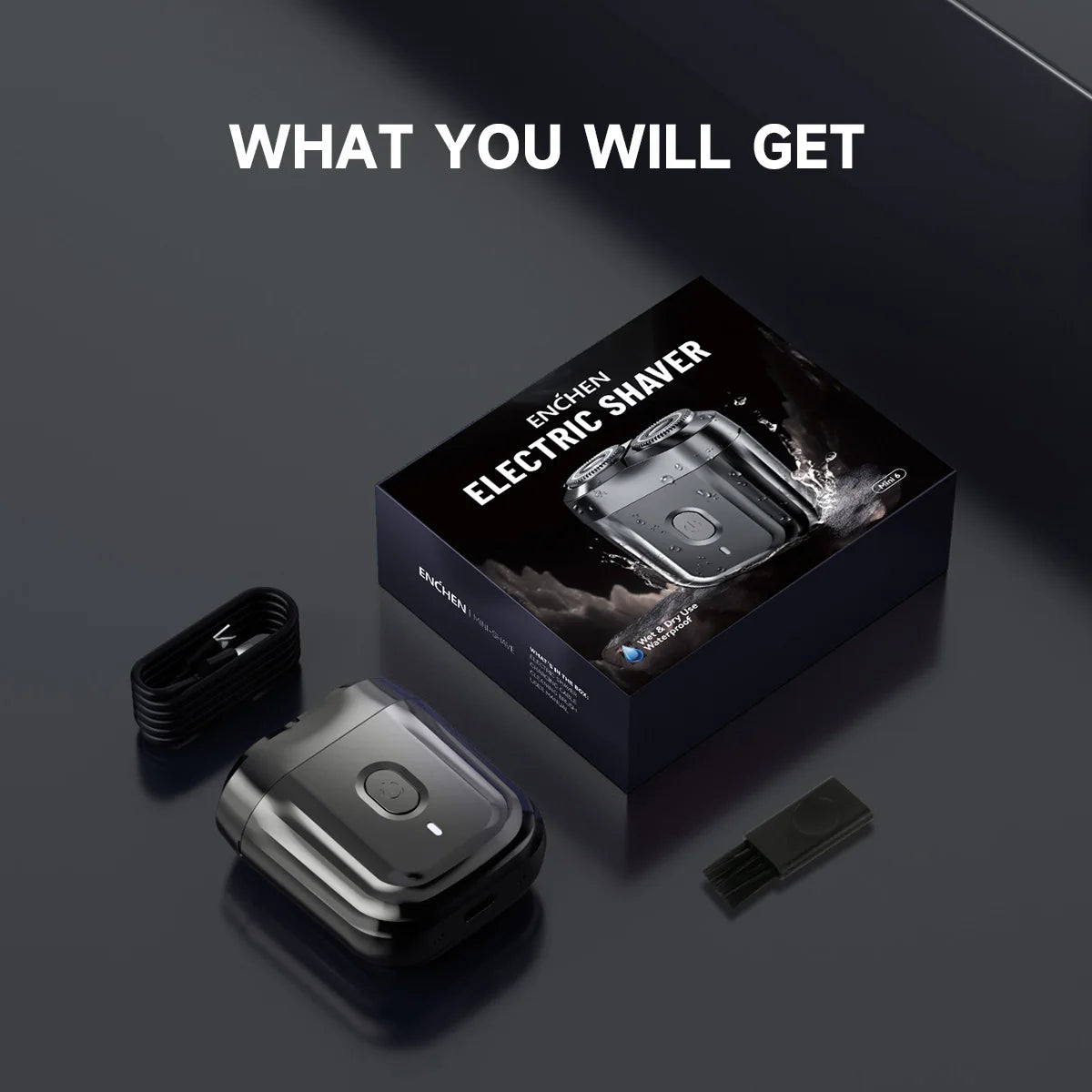 ENCHEN Mini6 2-Direction Flex Heads Electirc Shaver 100% Waterproof Up to 60-Min OF Cordless Shaving With Magnetic Cutter Head