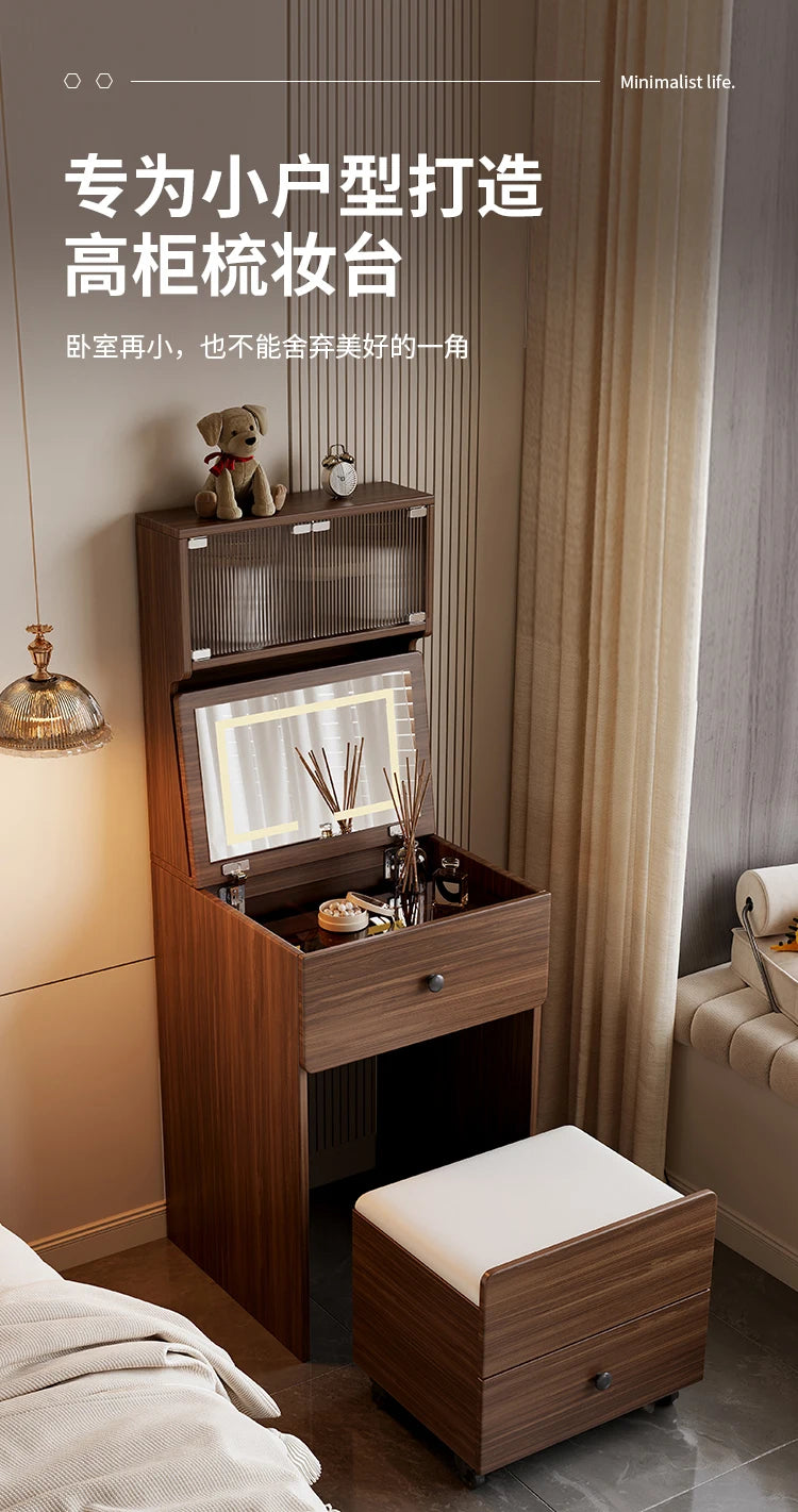 Multifunctional Narrow Nightstands With Drawers Storage Vintage Mid Century Nightstands Classic Elegant Criado Mudo Furniture