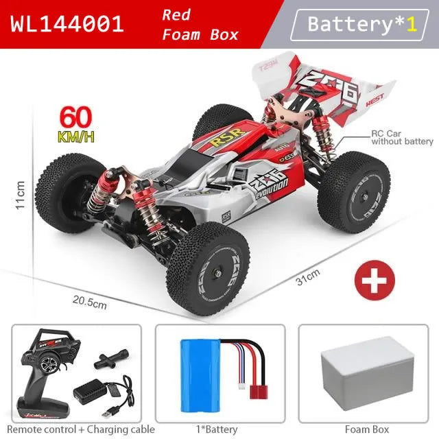 WLtoys 144001 1:14 RC Racing Car 65Km/H 2.4G Remote Control High Speed Off-Road Drift Shock Absorption Adult Boys Toys Kids Gift