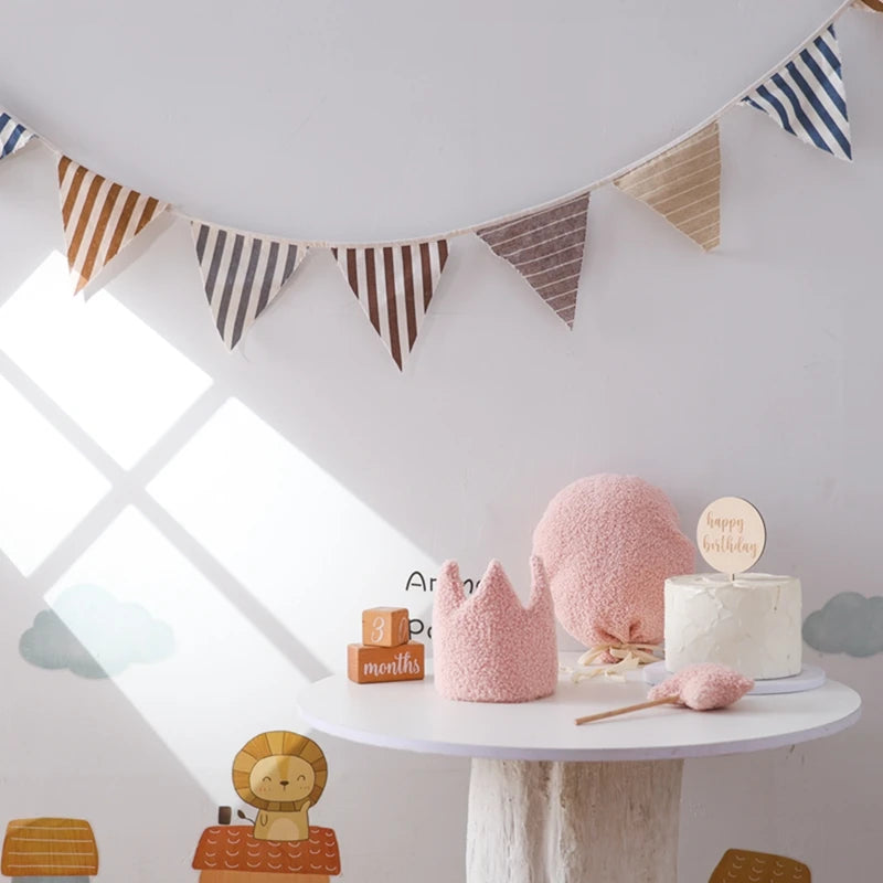 Baby Teddy Velvet Balloon Crown Hat Headwear Star Fairy Stick Happy Birthday Party Decoration Newborn Photography Accessories