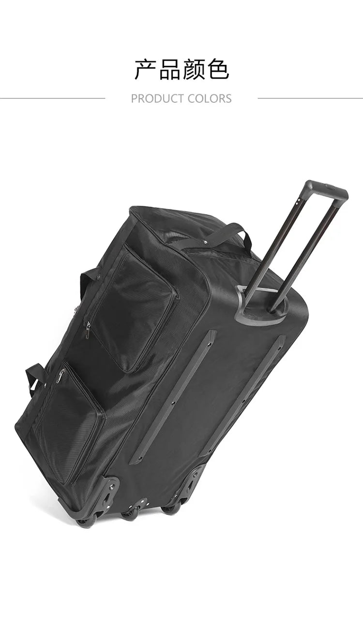 Large Capacity 150L Rolling Luggage Trolley Bags with Wheels Waterproof Oxford Duffel Bag Wheeled Bag Travel Suitcase Luggage