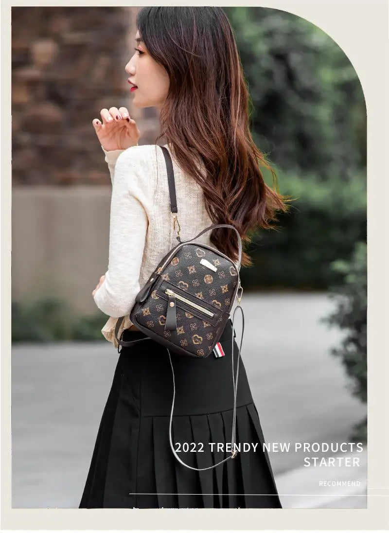 Flower backpack 2022 ladies bag fashion backpack women's bag bag women's fresh and sweet student school bag