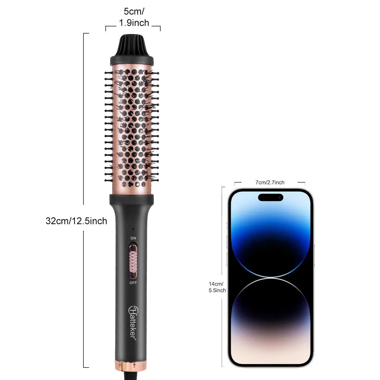 Hatteker Home Use Electric Curling Comb Long Short Hair Styling Brush Heat Resistant Hairdressing Tool Inner Buckle Curl