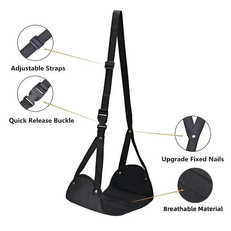 2025 New Airplane Footrest With Adjustable Strap, Portable Hammock Leg Rest, Perfect Travel Accessories