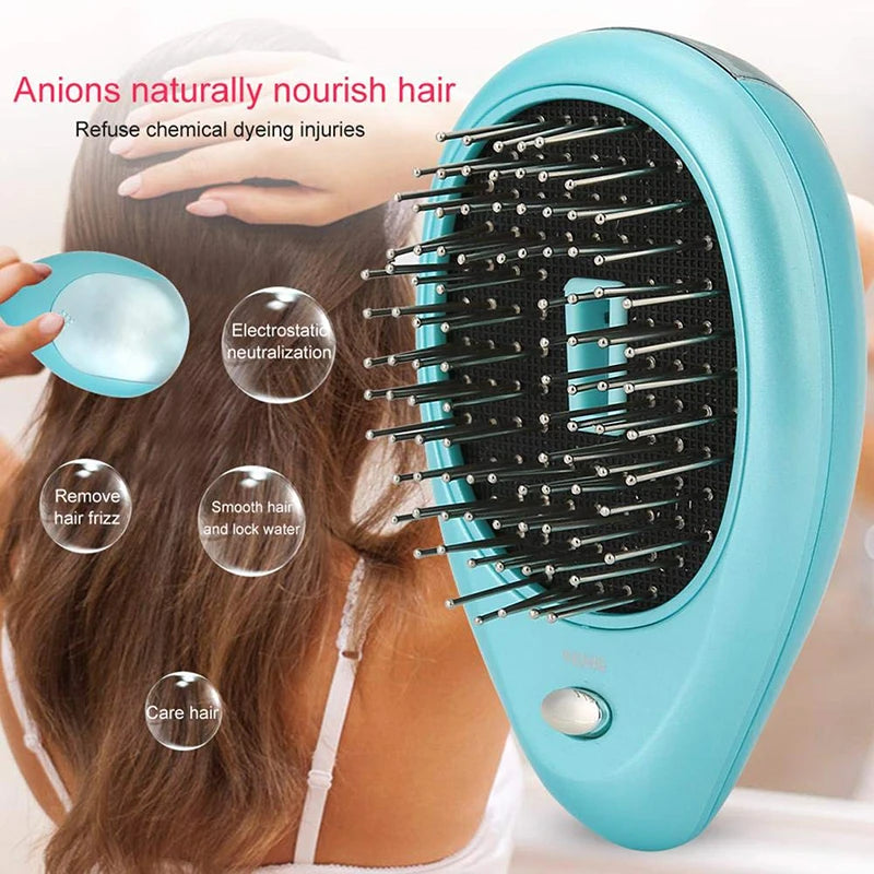 Bestselling Electric Negative Ion Massage Comb Portable Battery Style Hair Comb For Massaging Scalps And Clearing Acupoints