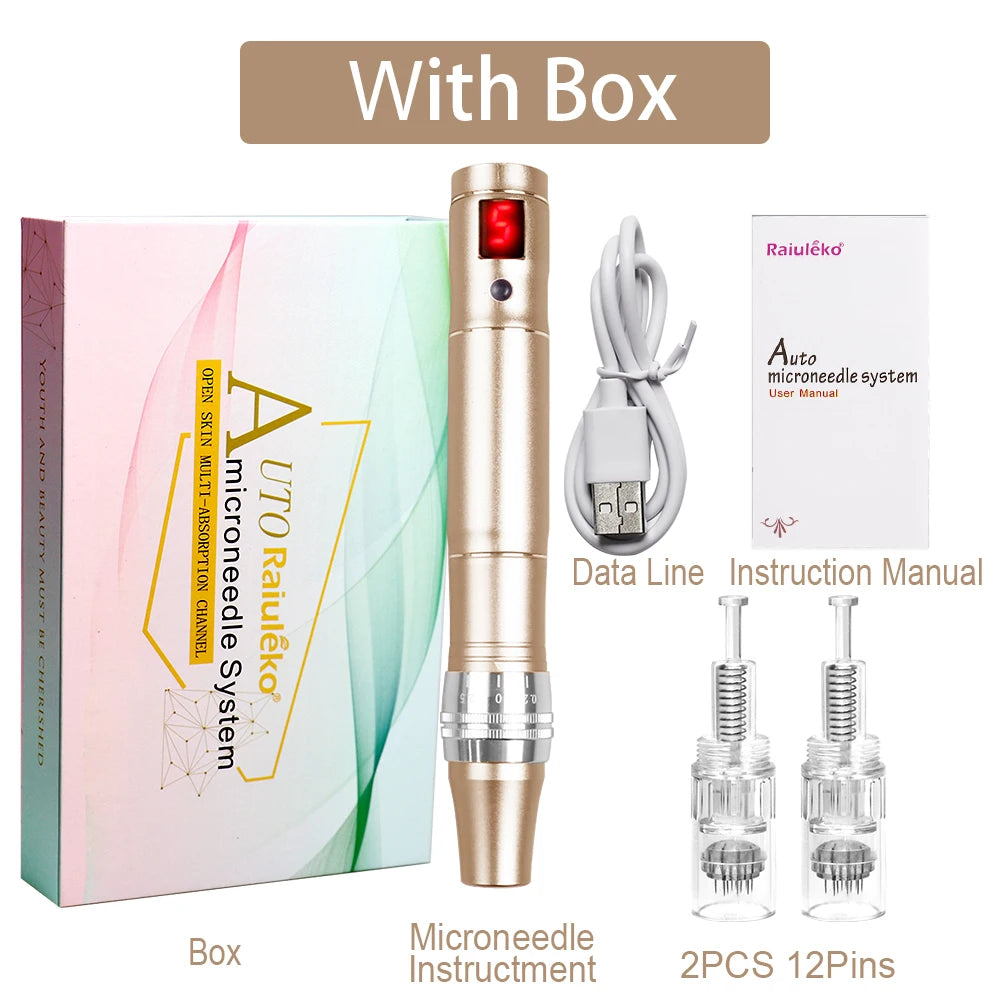 Electric Dr.imp Pen Wireless Dermapen Beuty Care Machine Mute Derma Pen Needle Cartridge Microneedling Tips Nano Micro Needles