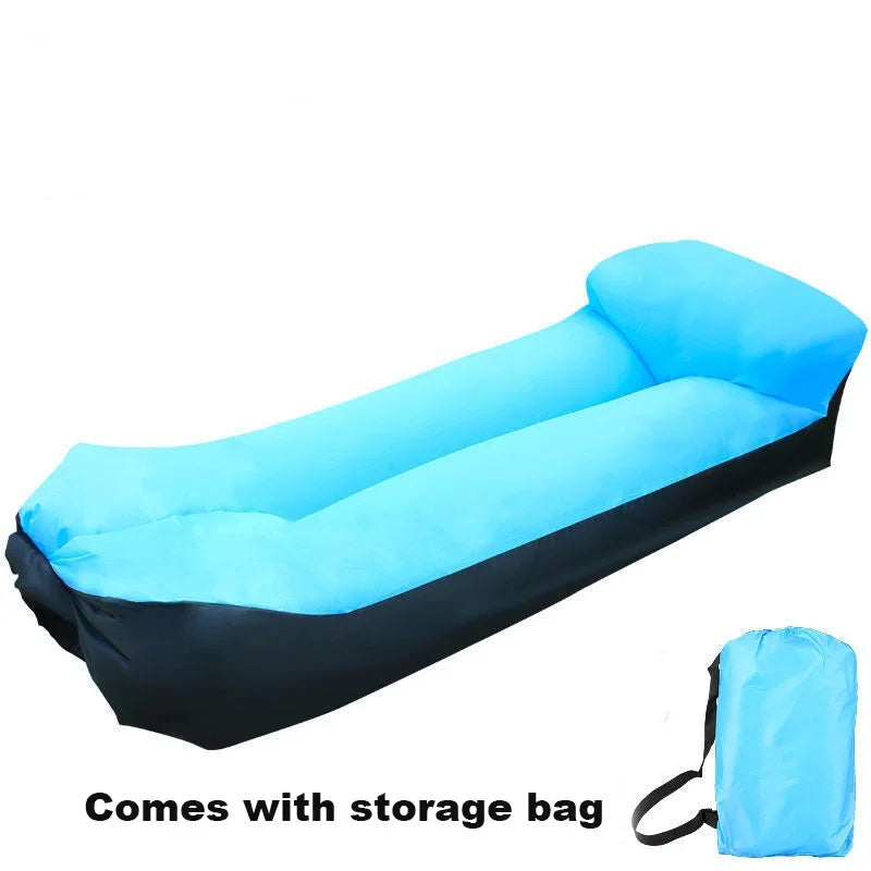 OTAUTAU Inflatable Sofa Lazy Sofa Outdoor Portable Picnic Camping Beach Festival Inflatable Lazy Mattress Inflatable Sofa