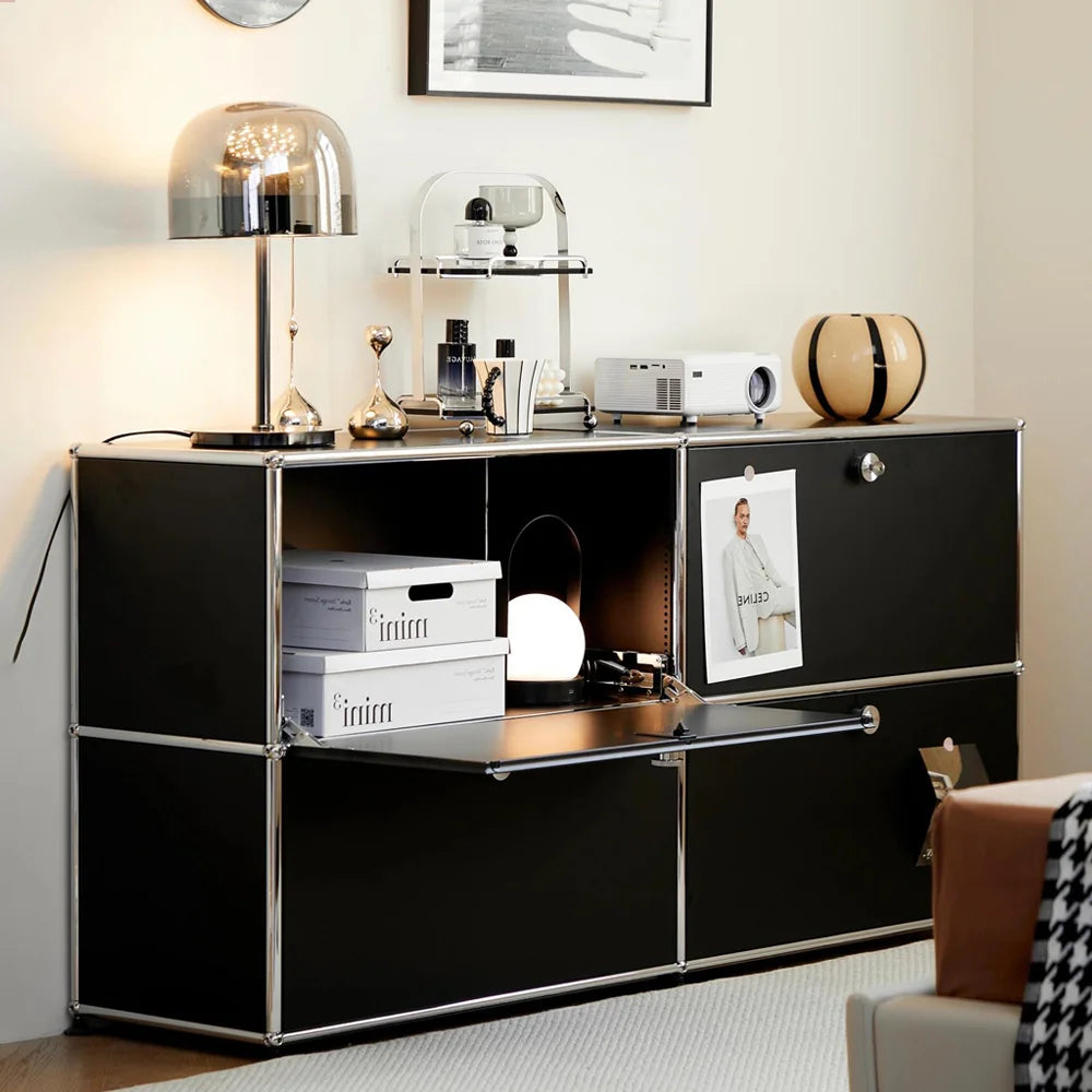 Cabinet for living room Storage locker drawer type storage Bedroom chest of drawers Organizer furniture Dual cabinet combination