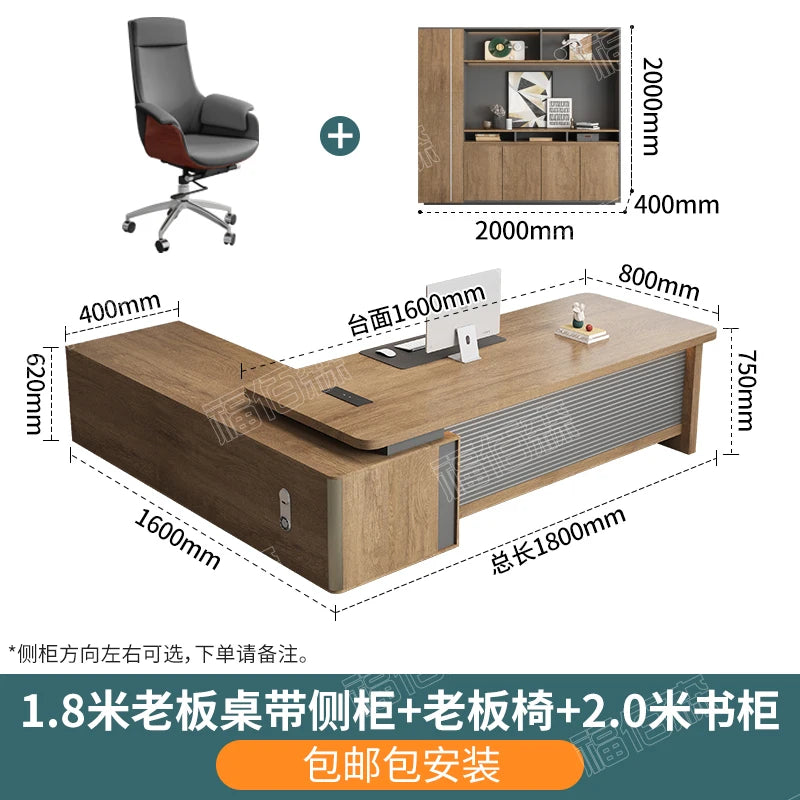 Boss Simple Furniture Computer Office Table Chair Combination Workshop Seating Desk Crafting Desk With Storage Design Furniture