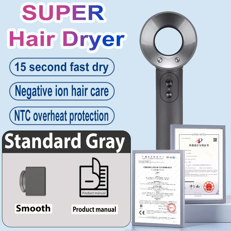 1600W Professional Hair-care Negative Ion Hair dryer 220V Leafless Hairdryer High Speed household Blow Dryer Salon Style Tool