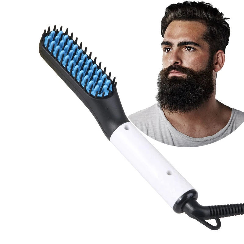 Men'S Electric Beard Straightener Portable And Fast Heating Men'S Electric Straight Hair Comb Salon Styling Tool
