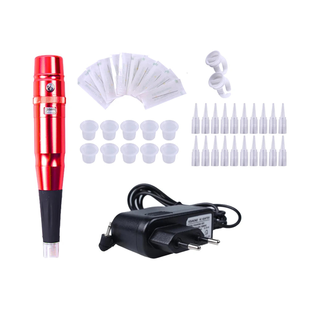 Permanent makeup Machine Rotary Tattoo Machines Pen Semi-PMU pens Eyebrow Lip Piercing Gun Tatuagem Microblading Supplies Kit