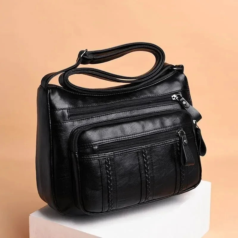 2025 New Spacious Middle Aged Women's Multi Layer Lightweight Crossbody Shoulder Mother Bag
