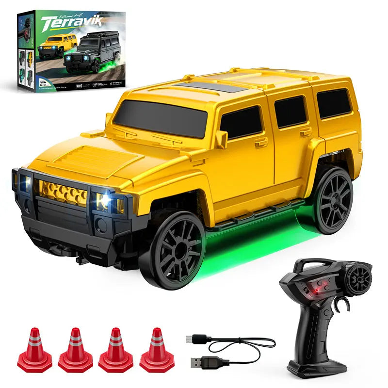 1: 64 Desktop Drift Car Four-Wheel Drive Full Proportion Mini Racing Toy With Rechargeable Battery, Children's Holiday Gift