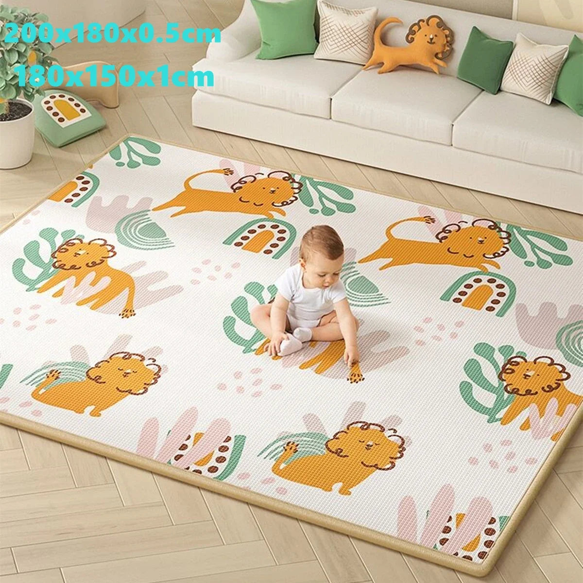 Large Size 200x180cm Baby Play Mat Toys for Children Safety Rug Playmat Developing Mat Baby Room Crawling Pad Folding Mat Carpet