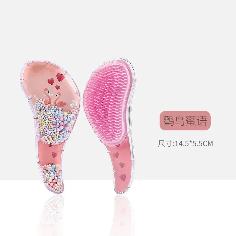 Children's Hair Smoothing Comb Anti-static Massage Hair Brush Tangle Detangle Shower Massage Hairbrush Comb Salon Hair Styl Tool