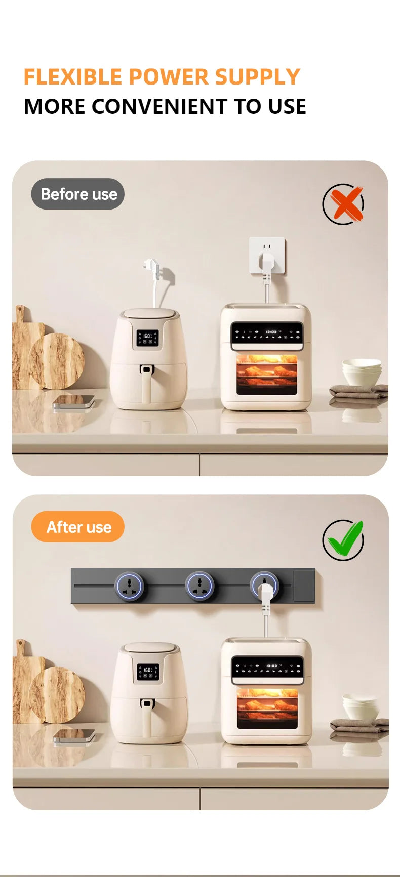 Universal Home Kitchen Bathroom Office Sockets Pop Replaceable High-end Quality Wall Power Track Socket EU UK FR US THA Standard