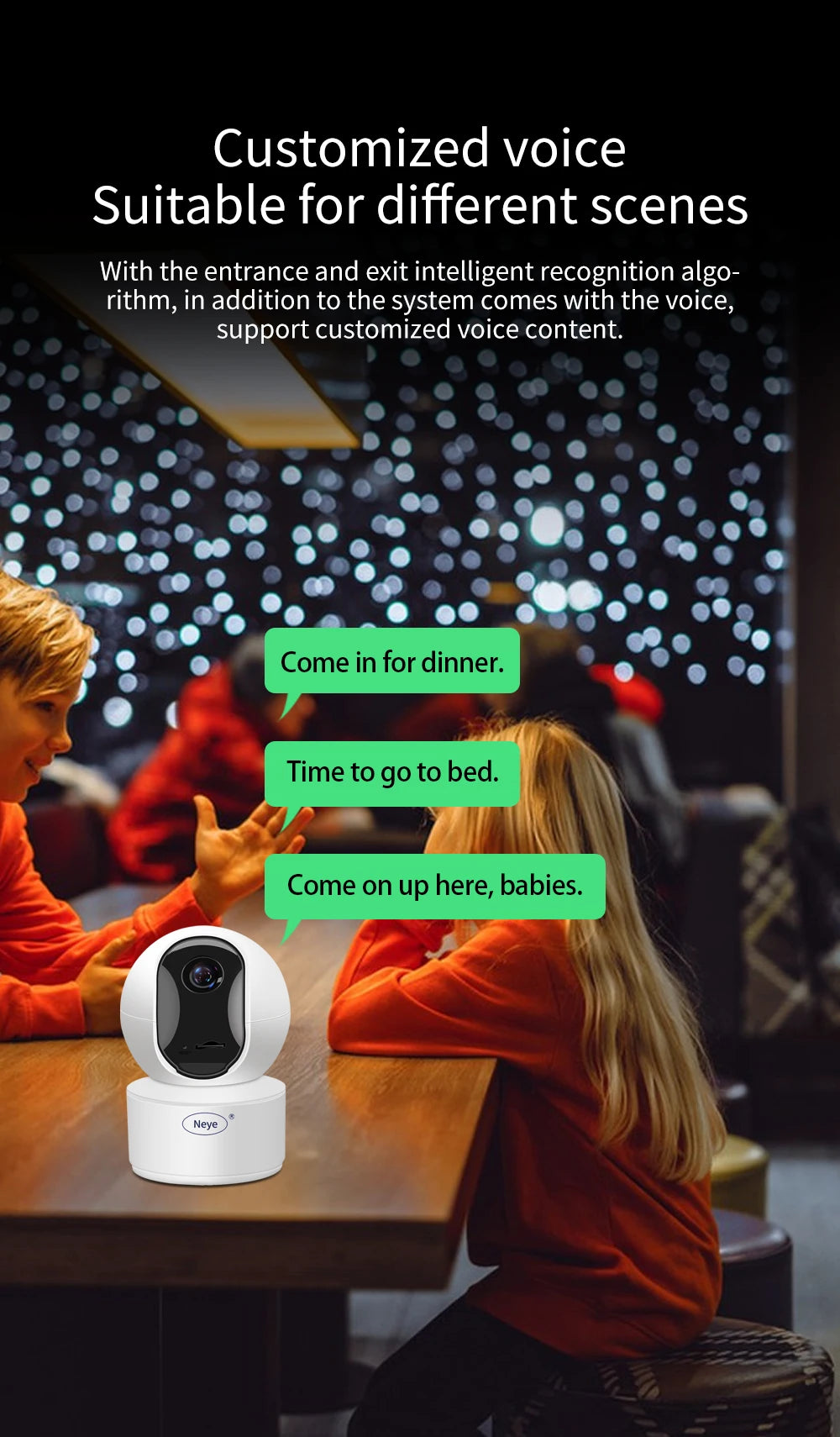 Neye S5 8MP 4K WiFi Security Camera Home Indoor Baby Monitor 360 ° Panoramic Camera CCTV Smart Home Security