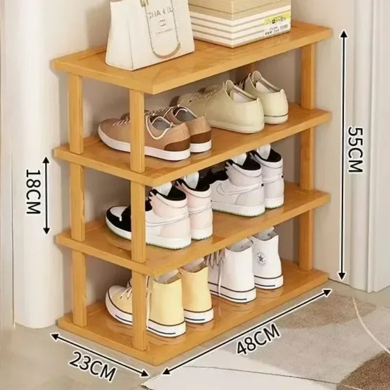Bamboo Shoe Rack Detachable Shoe Rack for Easy Installation Storage Rack Entrance Storage Rack Multi-layer Simple Storage Rack