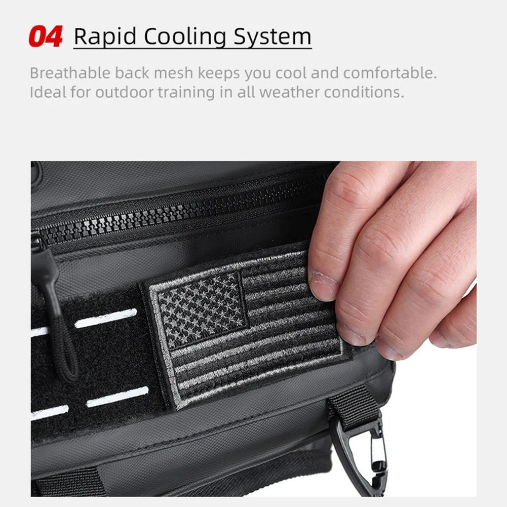 Sports Chest Bag Lightweight Front Chest Pack Running Vest Bag With Pocket Phone Holder Large Capacity Waterproof Tactical Vest