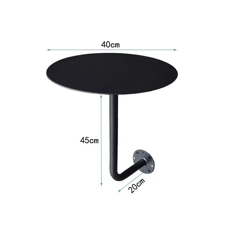Wall-Mounted Small Round Table for Cafe Milk Tea Shop Corner Booth Space-Saving Bistro Counter Dessert Bar Wall Installation