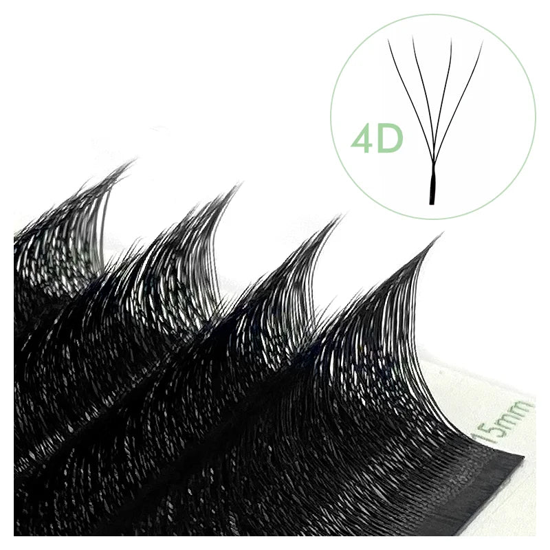 NATUHANA W-Shaped 4D 5D Volume Eyelash Extensions Premade Volume Fans W Shape Lashes Natural Soft False Eyelashes for Makeup