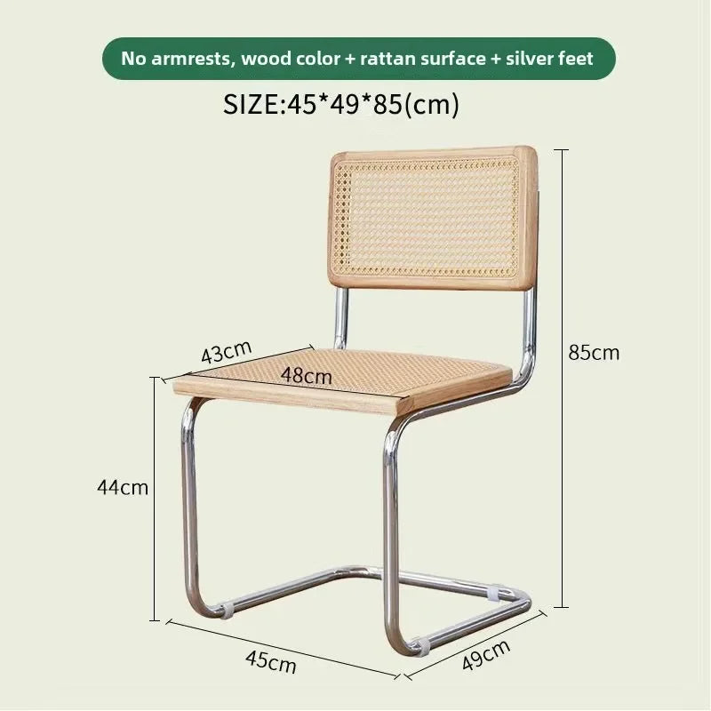 Kitchen Rattan Nordic Dining Chair Cesca Wooden Salon Design Ergonomic Dining Chair Modern Luxury Cadeira Home Furniture WK50DC