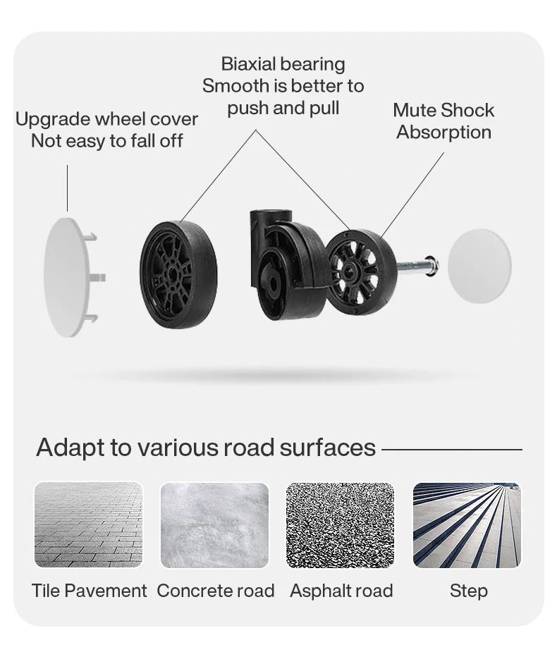 Mixi New PC Aluminum Frame Suitcase Front Opening Rolling Travel Luggage 20 Inch Carry-On 24 26 Inch M9291