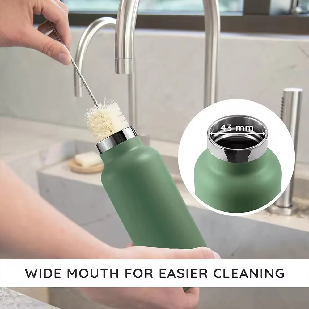 Custom Matte Stainless Steel Insulated Bottle Personalized Double-Wall Vacuum Flask  Keep Hot Cold Water Bottle Office Drinkware