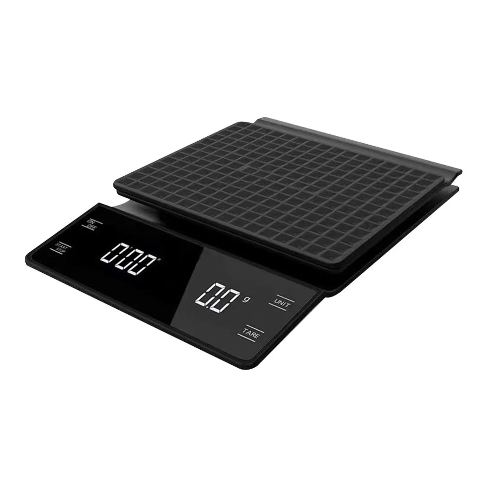 3kg/0.1g Precision Coffee Scale with Timer LCD Digital Kitchen Scale Multifunction Weighing Scale Pour Over Drip Coffee Scale