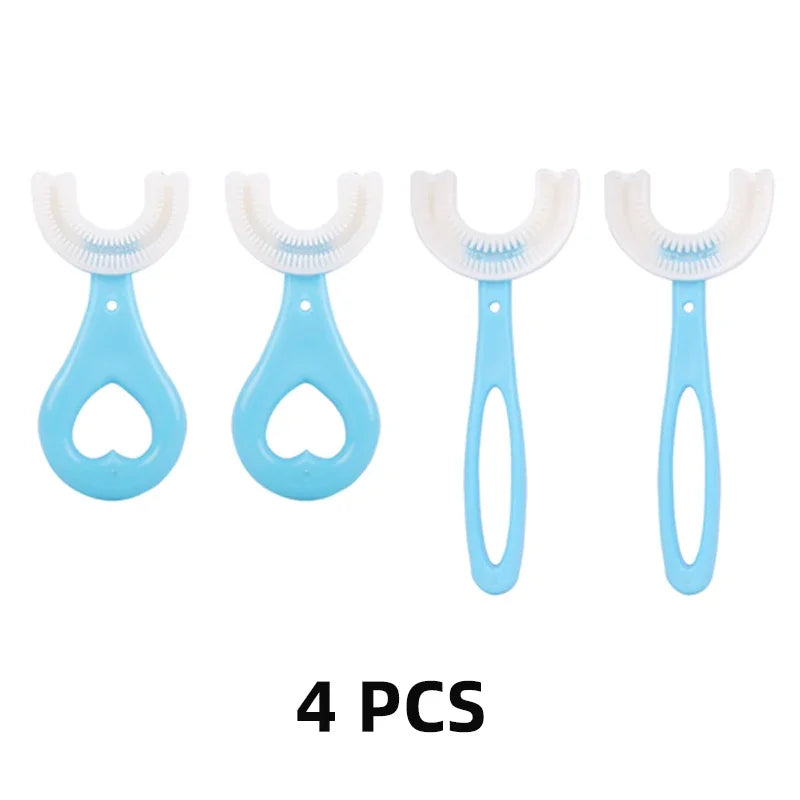 Baby Toothbrush Children 360 Degree U-shaped Child Toothbrush Kids Teeth Oral Care Soft Silicone Baby Brush Teethers Cleaning