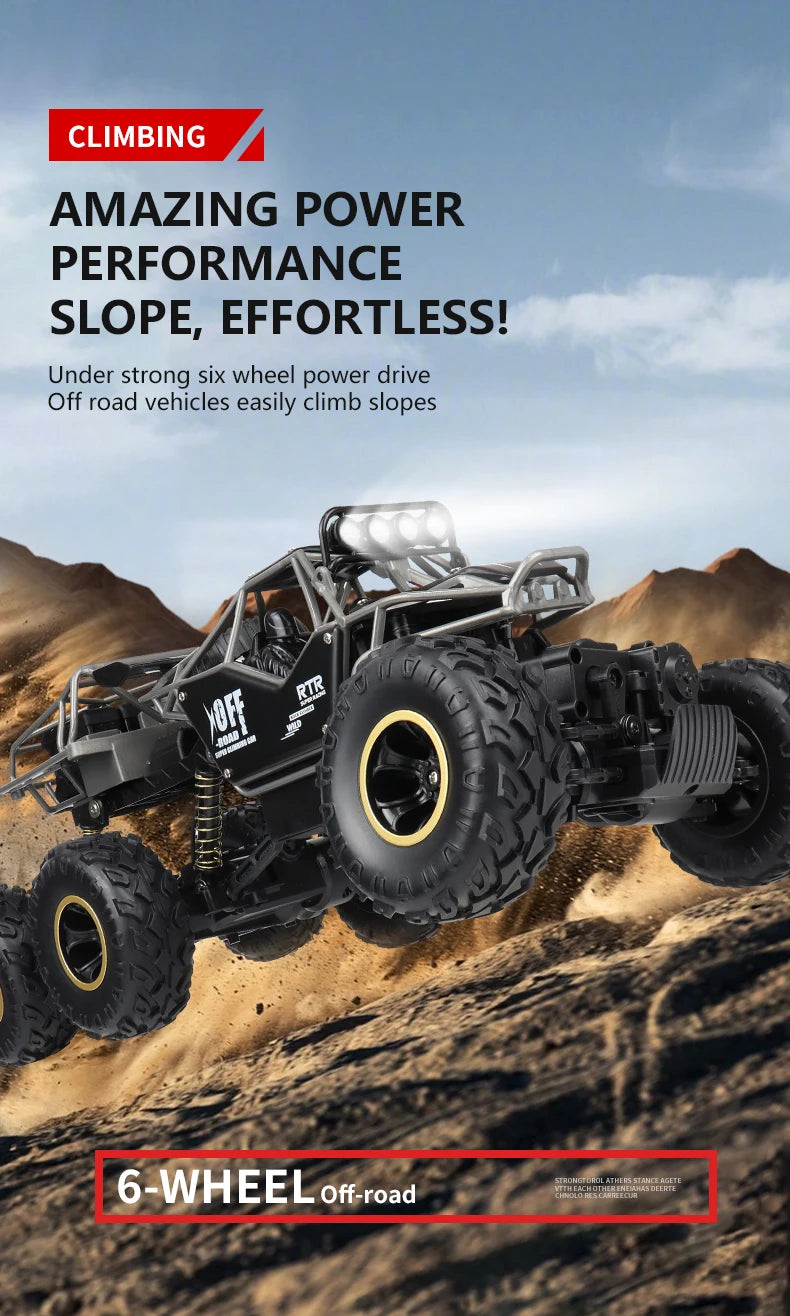 ZWN 1:12 RC Car With Lighting And Rechargeable 2.4G Radio Remote Control Alloy Buggy Off-Road Trucks Boys Toys for Children