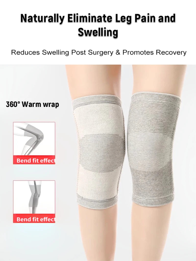 Bamboo charcoal knee pads Breathable knee pads Two-side elastic breathable warmth cold health care knee protection old cold legs