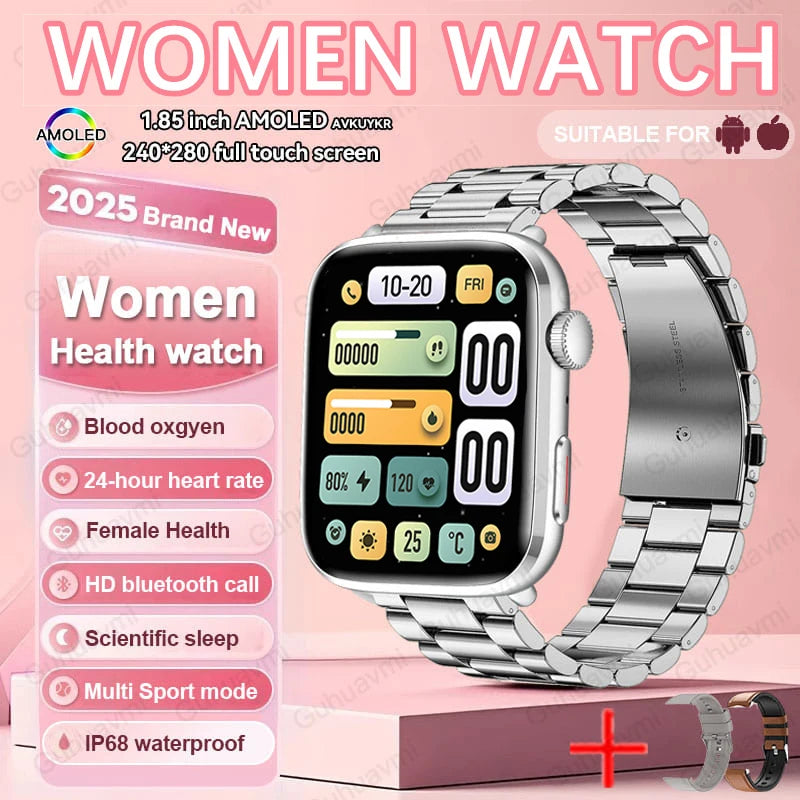 2025 New For Xiaomi Women AI Smart Diagnosis Smart Watch HRV+PPG Blood Pressure Blood oxygen Health monitor IP68 NFC Smartwatchs