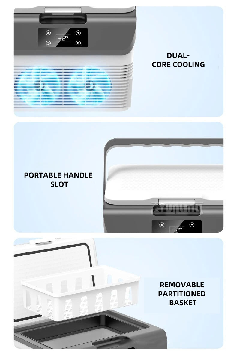 15L Small Car Refrigerator 24V12V Digital Display Portable Fridge Freezer for Vehicle 15L-B