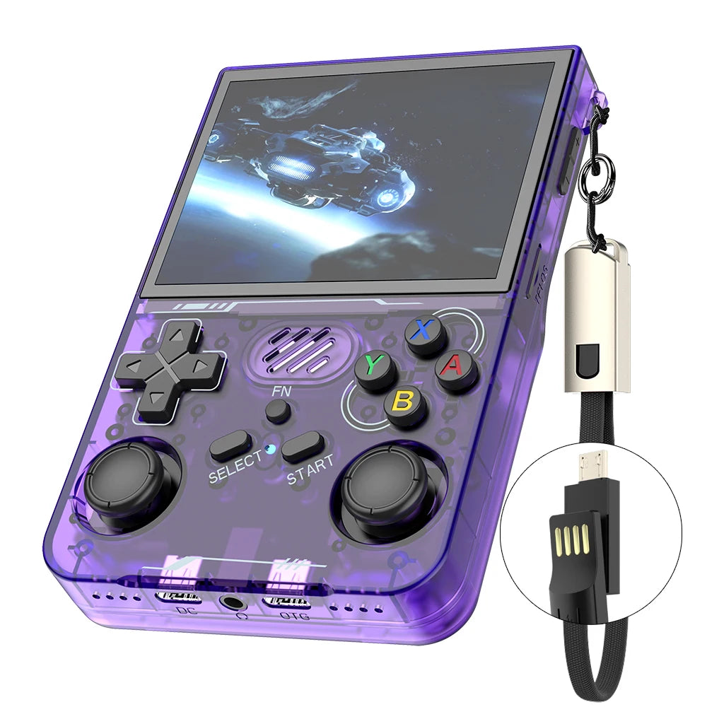 R36S updated R36XX Retro Handheld Game Console Linux ARKOS 3.5Inch IPS Screen Portable Pocket Video Player  Wi-Fi Games Kid Gift