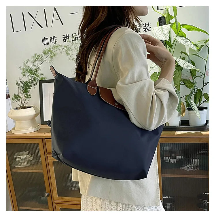 Women's shoulder bag new large-capacity tote bag armpit bag female Longxiang bag fashionable handbag