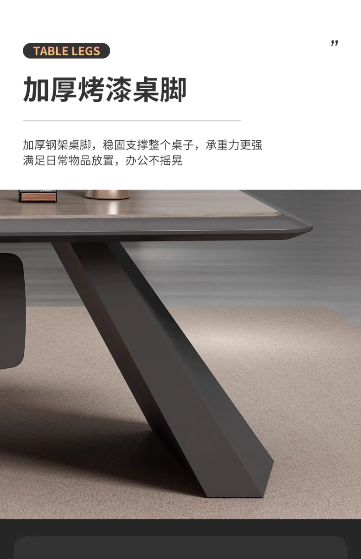 Executive Desk Office Setup Modern Design Wooden Surface Leadership Office Business Space Management Room